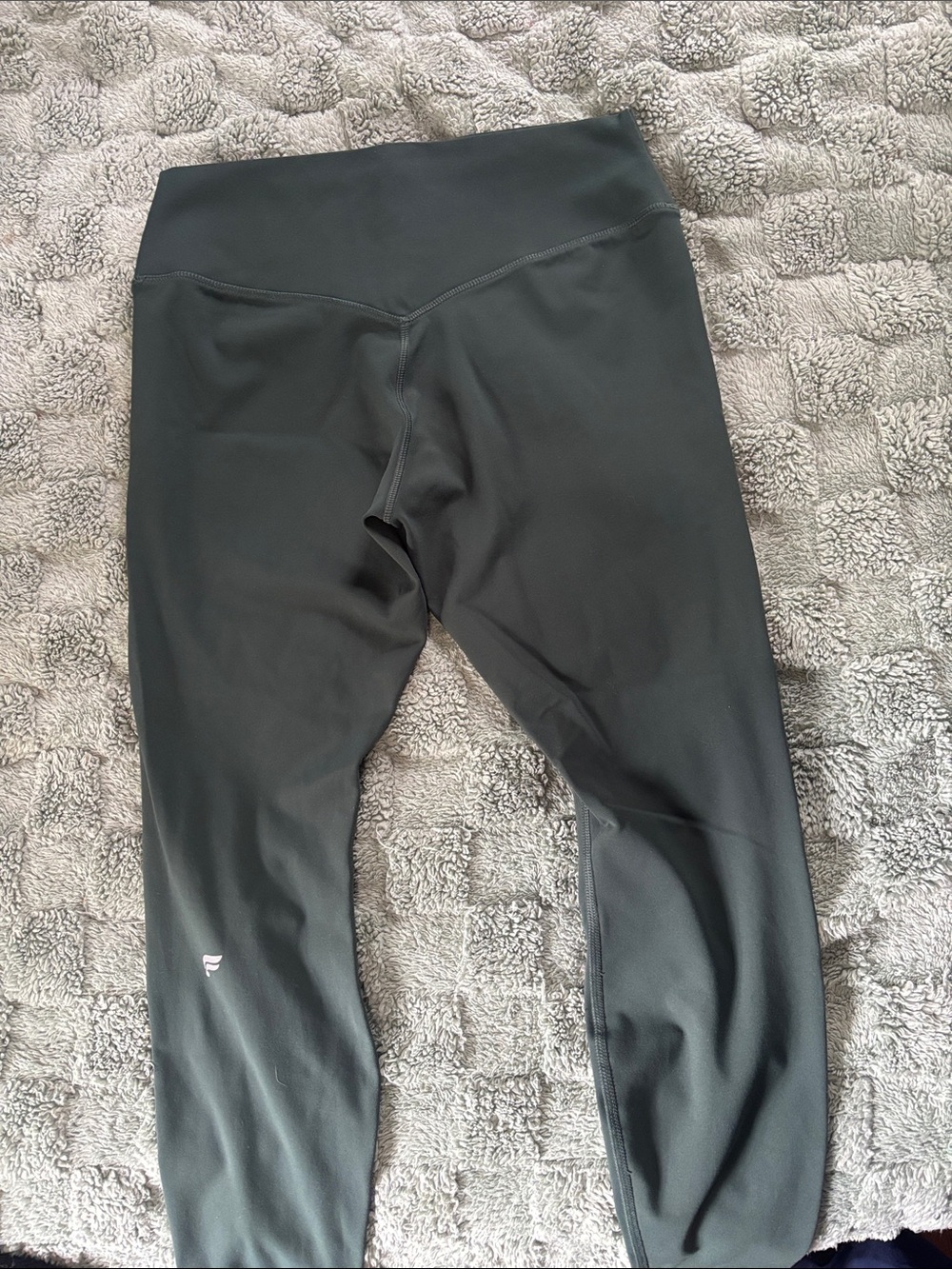 Fabletics | Pure Luxe Athletic Leggings in Forest Green. No front seam.